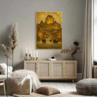 Quebec City Winter Scene Poster