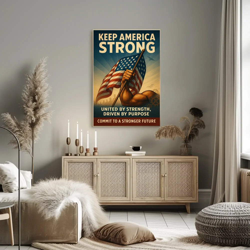 United by Strength Motivational Poster