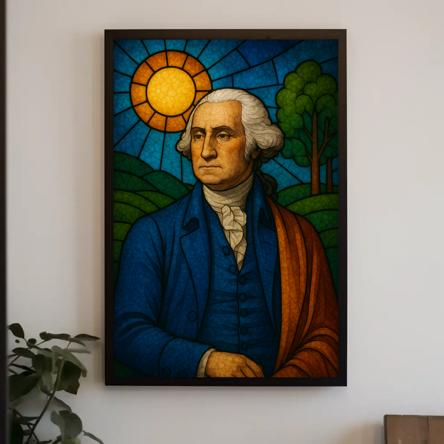 George Washington Stained Glass Tribute Poster