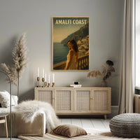 Amalfi Coast Dream Poster Wall Art for Coastal Decor