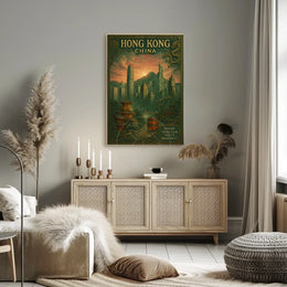 Hong Kong's Charming Blend Urban or Cityscape Poster