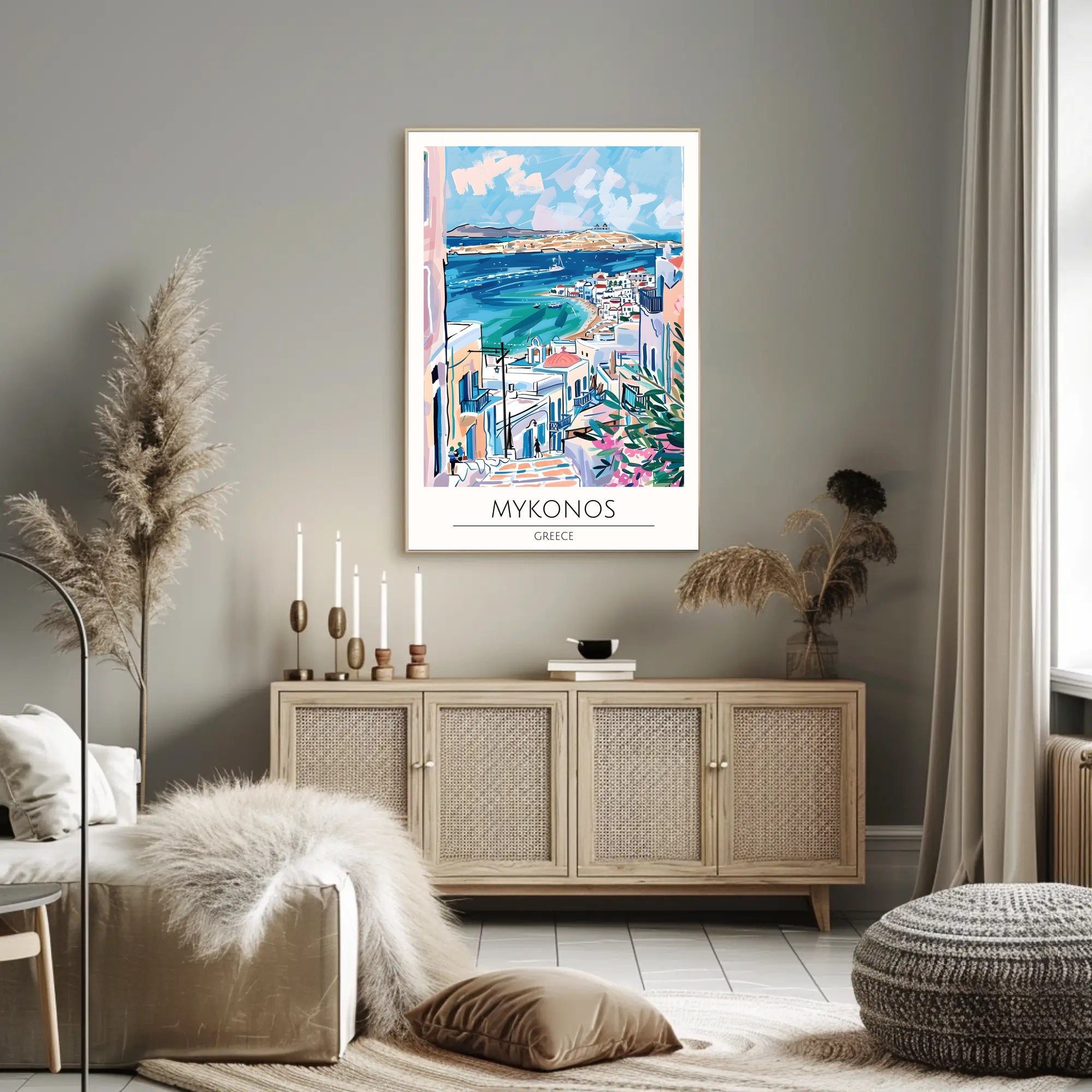 Mykonos Scenic View Poster PosterGoat