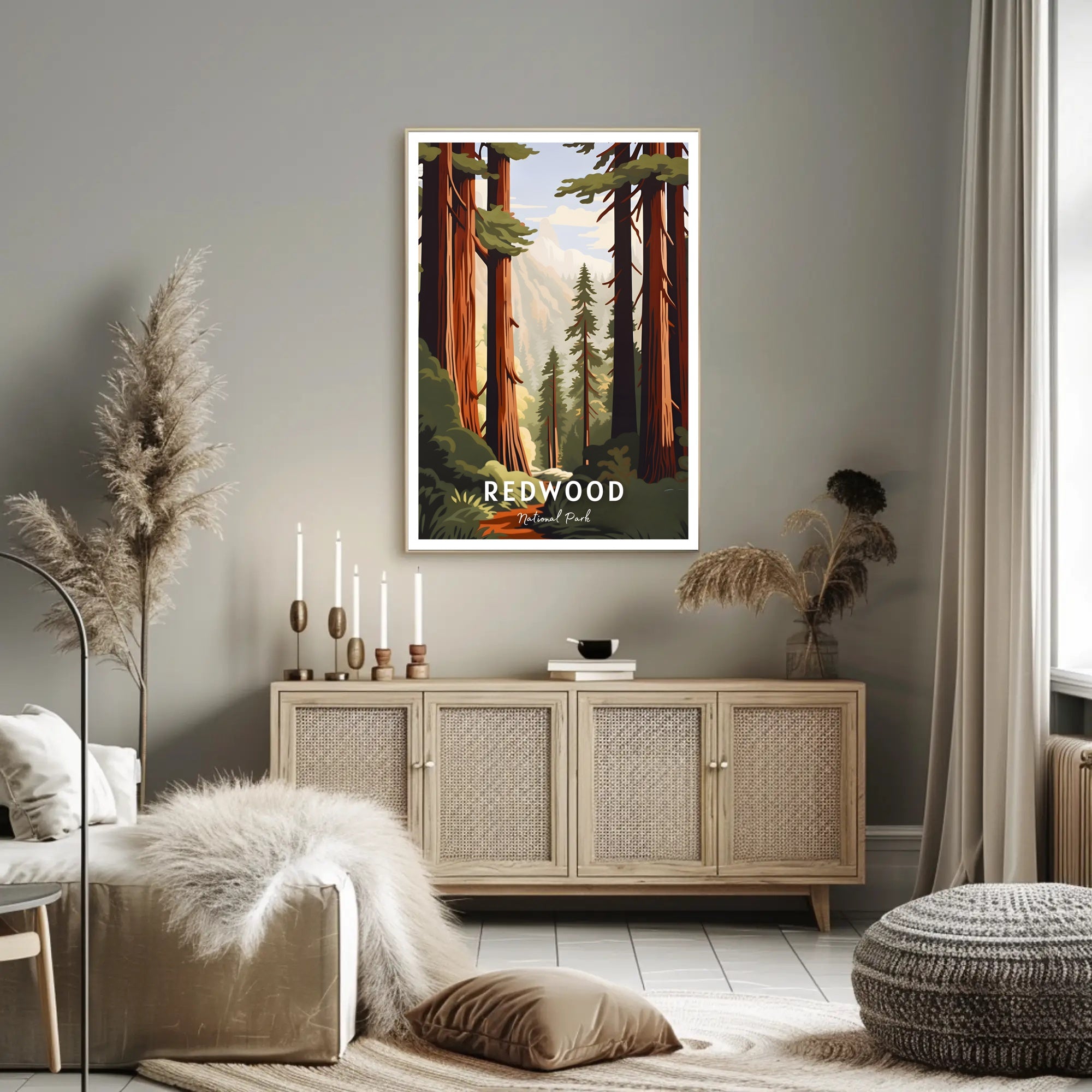 Redwood National Park Scenic Poster Wall Art