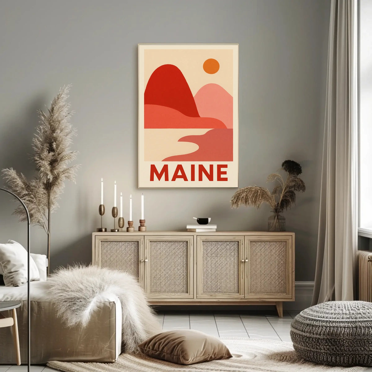 Maine Landscape Art Poster