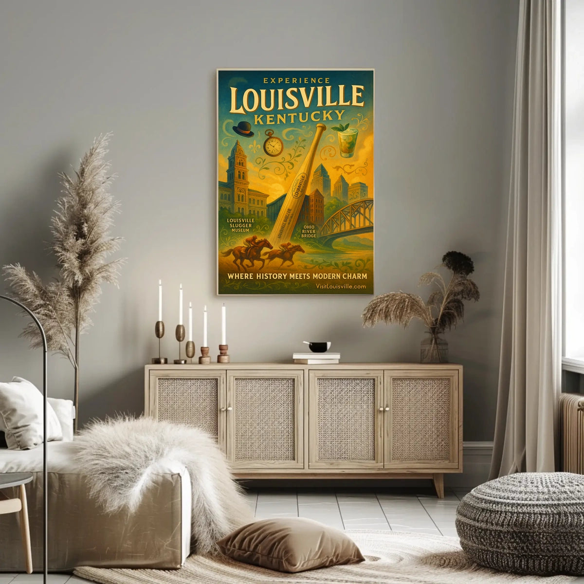 Louisville Heritage Charm: Vintage Urban Cityscape Poster