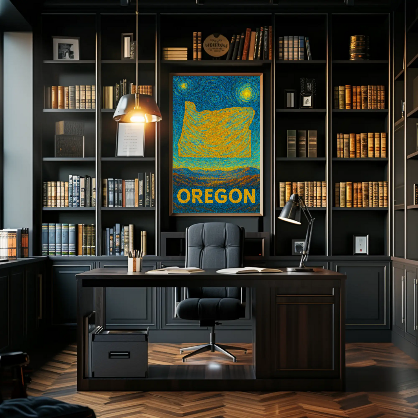 Oregon Starry Night Poster