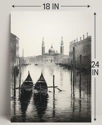 Gondolas On A Venetian Canal Poster