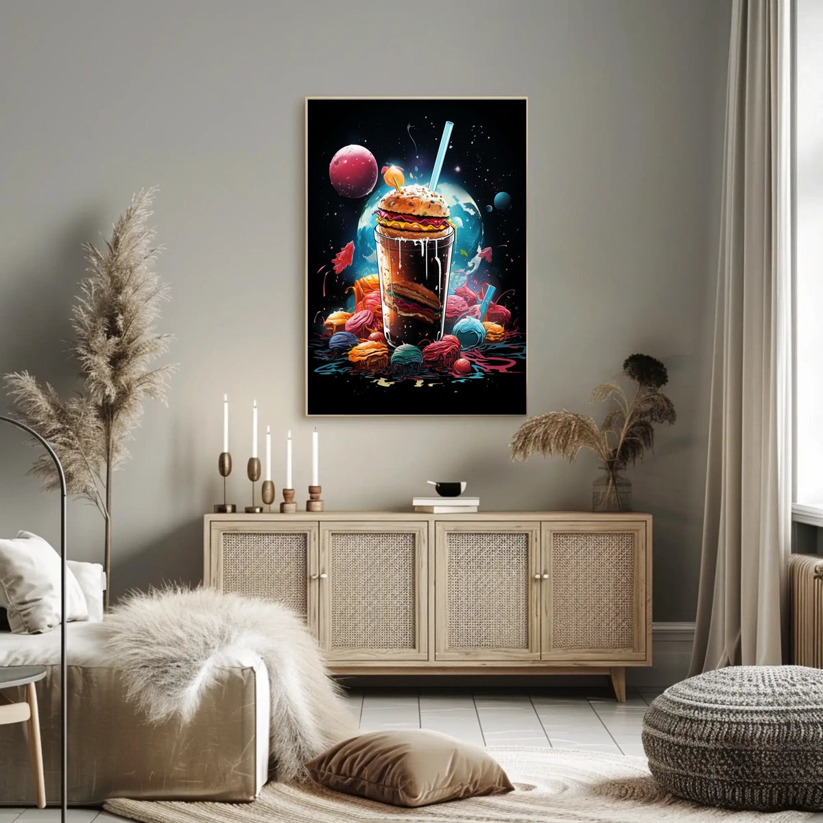 Cosmic Burger Fantasy Poster