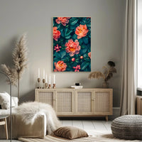 Elegant Peony Garden Floral Art Poster