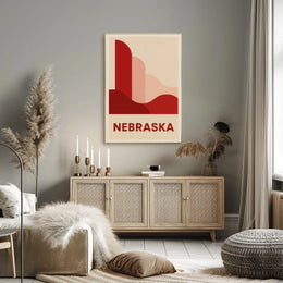 Nebraska Abstract Landscape Poster