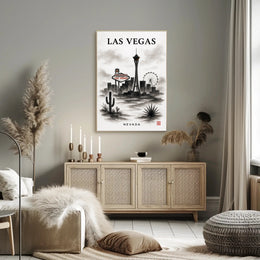 Las Vegas Skyline Poster PosterGoat