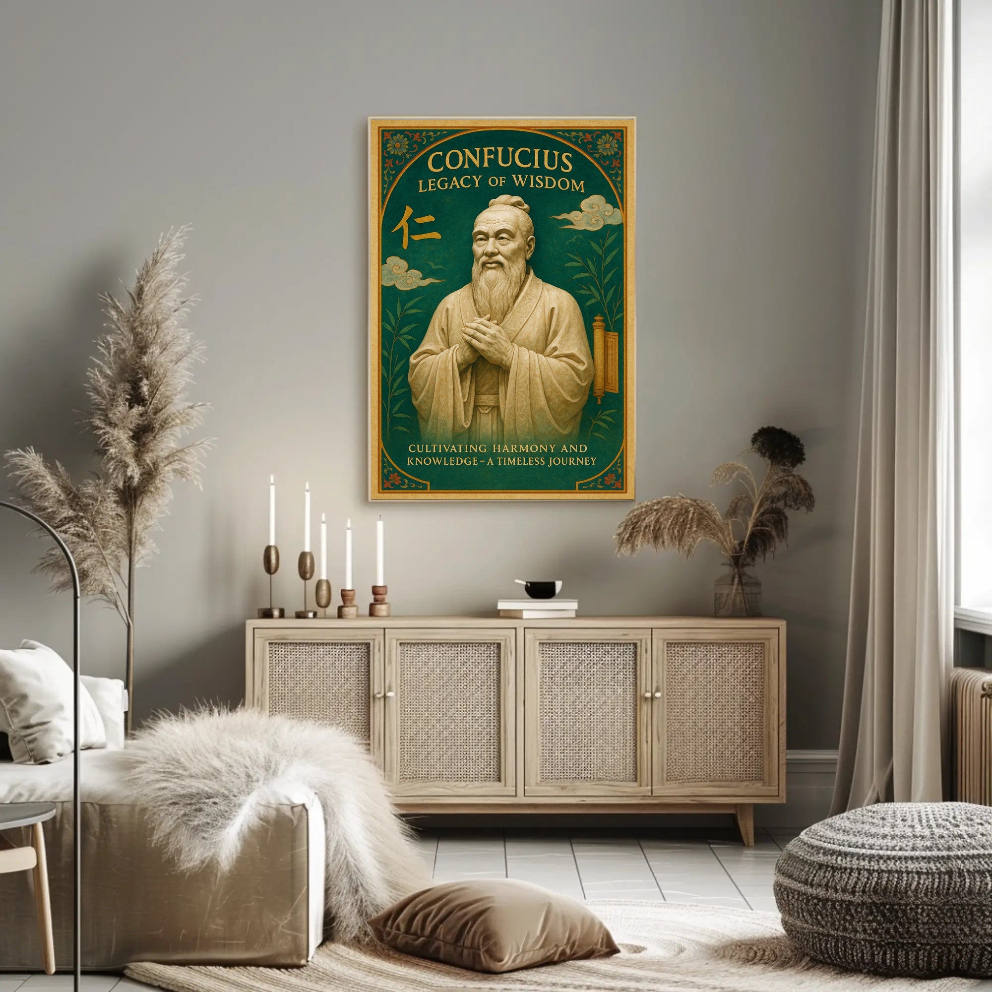 Confucius Legacy of Wisdom Wall Art Print PosterGoat