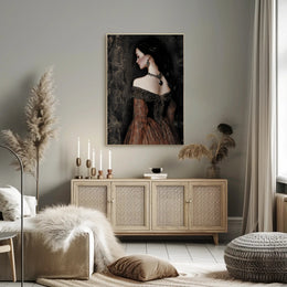 Vintage Elegance Noble Woman Fantasy or Mythology Poster PosterGoat