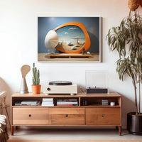 Surreal Desert Dreamscape in Abstract or Artistic Poster