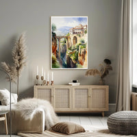 Serene Cliffside Retreat Poster PosterGoat