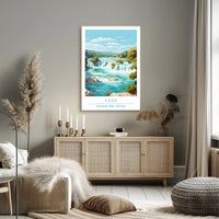 Krka National Park Waterfalls Scenic National Park Poster