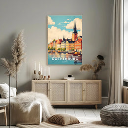 Gothenburg Cityscape Travel Poster