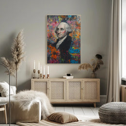 George Washington Graffiti Style Portrait Poster