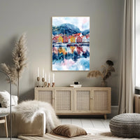 Norway Bergen Bryggen Waterfront Poster