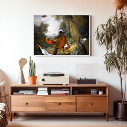 Exotic Birds in Idyllic Landscape Animal Poster