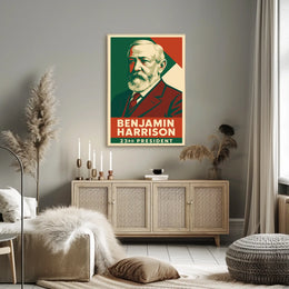 Benjamin Harrison 23rd President Vintage Poster