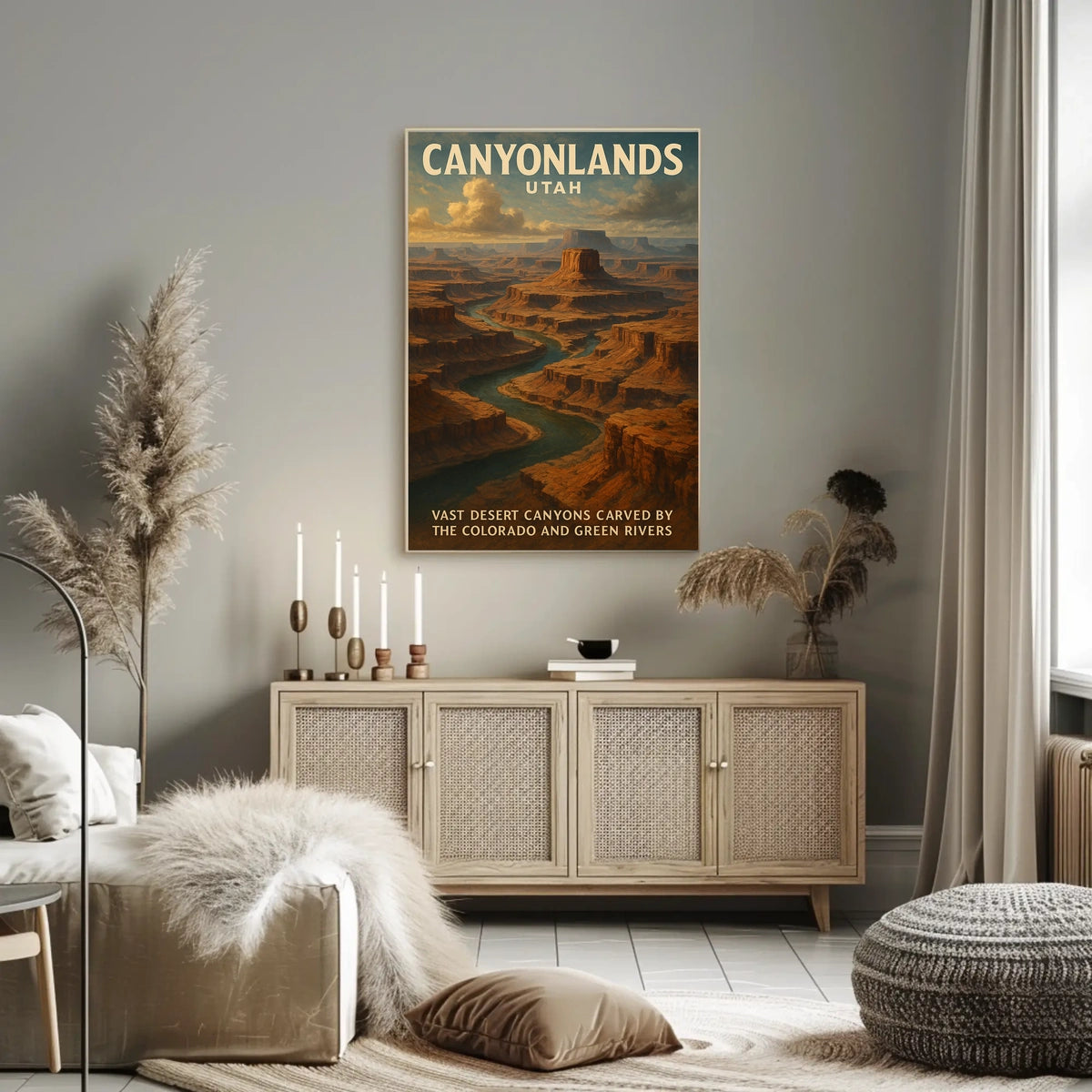 Canyonlands Utah Scenic Vintage Wanderlust Poster