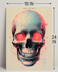 Technological Skull Poster