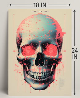 Technological Skull Poster