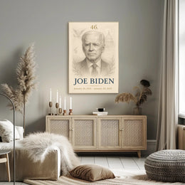Joe Biden 46th President Sketch Poster Art Print for Home Decor PosterGoat