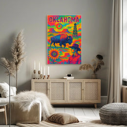 Oklahoma A Vibrant Tribute Poster