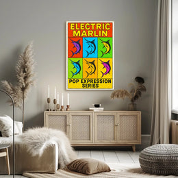 Electric Marlin Pop Expression Series Poster PosterGoat