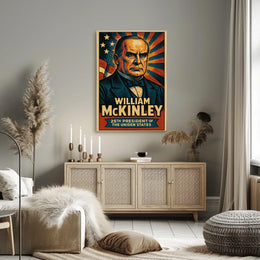 William McKinley 25th President Poster Vintage Wall Art