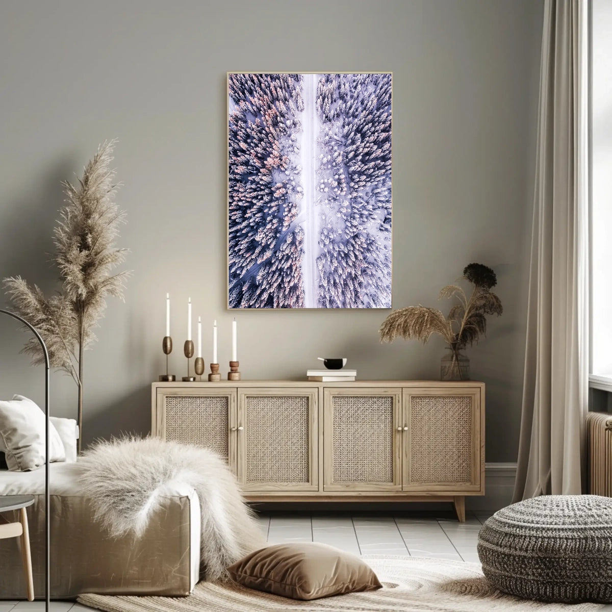 Winter Wonderland Aerial View Poster