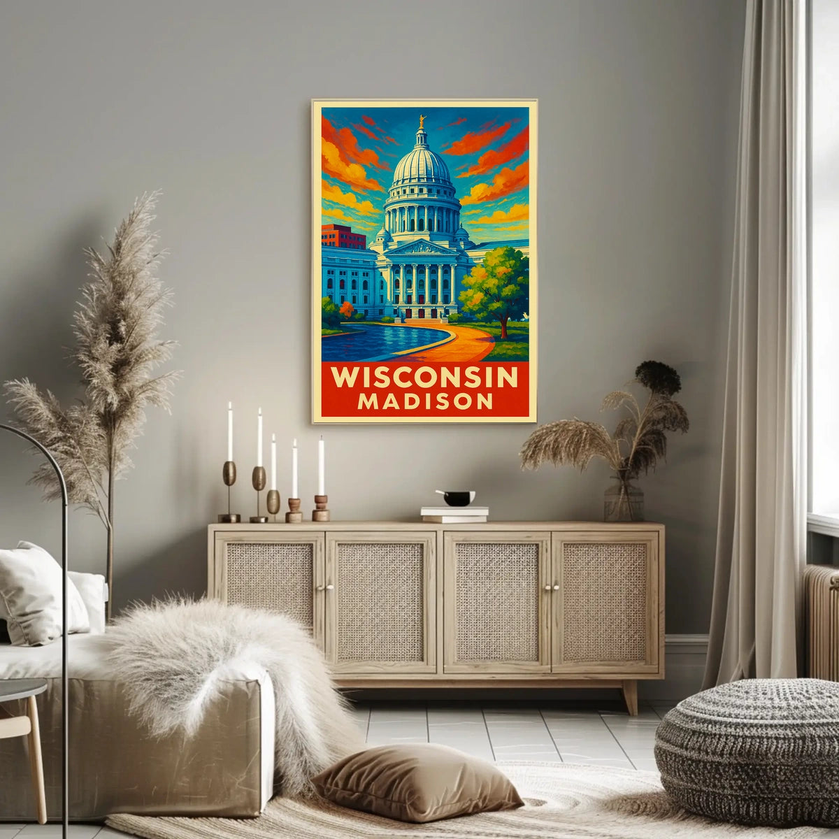 Wisconsin State Capitol Madison Poster
