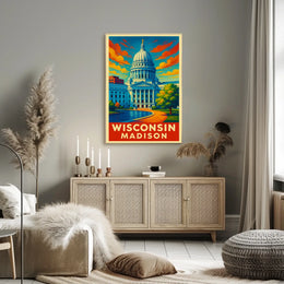 Wisconsin State Capitol Madison Poster