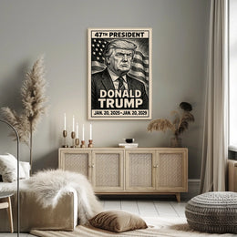 U.S. Presidential Term Vintage Style Political or Propaganda Poster