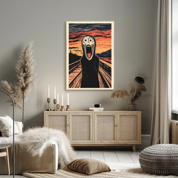 Expressionist Figure Horror Anxiety Bold Poster