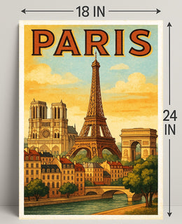 Paris Vintage Travel Poster PosterGoat
