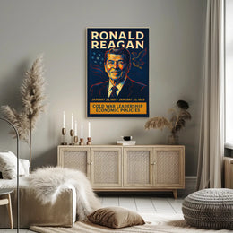 Ronald Reagan Cold War Leadership Poster
