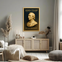 Prestigious Vintage Poster Featuring 10th U.S. President PosterGoat