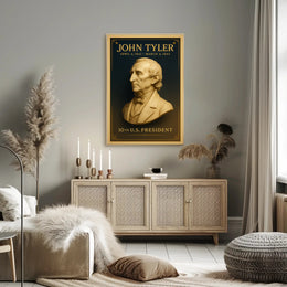 Prestigious Vintage Poster Featuring 10th U.S. President PosterGoat