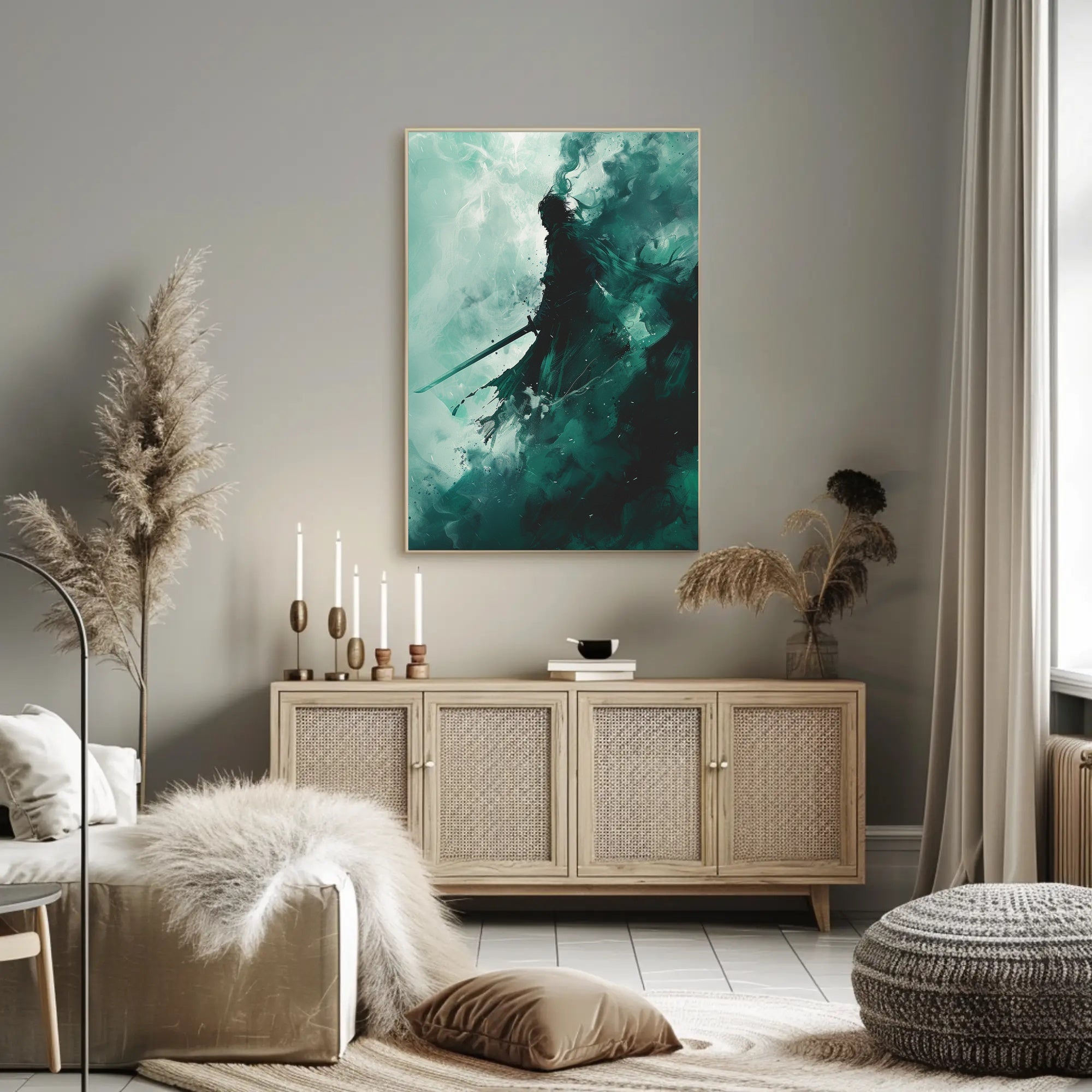 The Shadowed Warrior Poster PosterGoat
