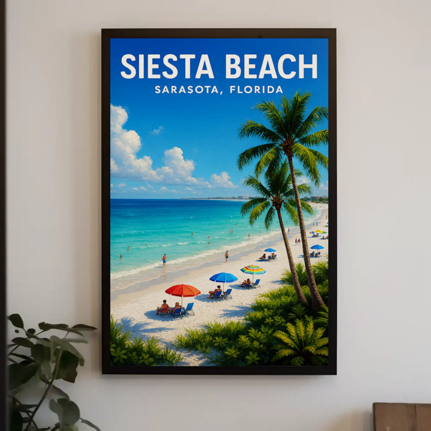 Siesta Beach Sarasota Florida Palm Coast Poster Poster