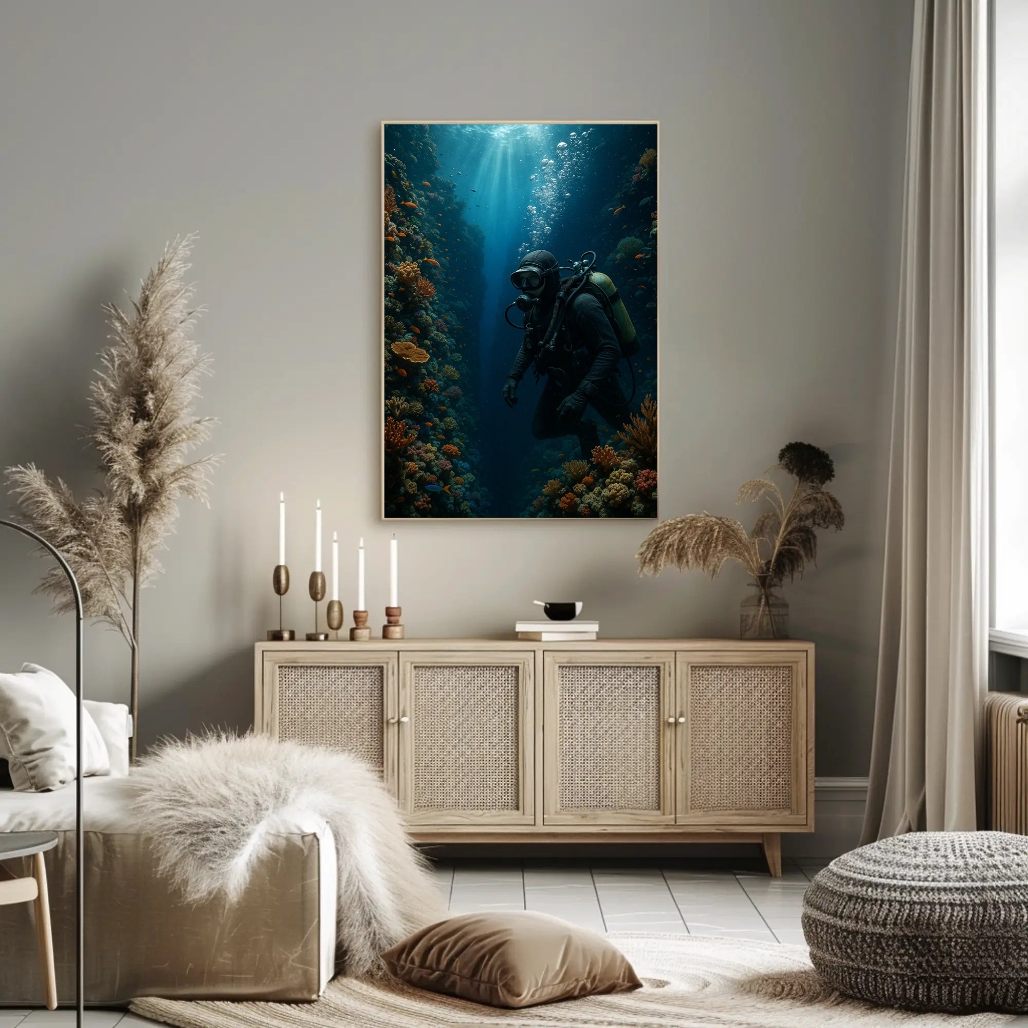 Underwater Adventure Coral Reef Travel Poster