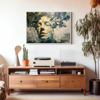 Surreal Nature-Inspired Human Face Art Poster
