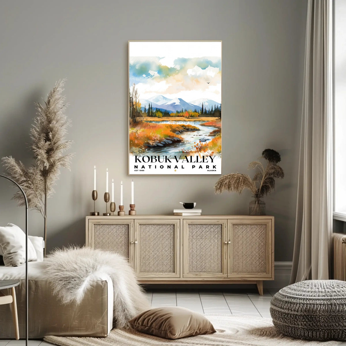 Kobuk Valley Watercolor Wall Art Poster