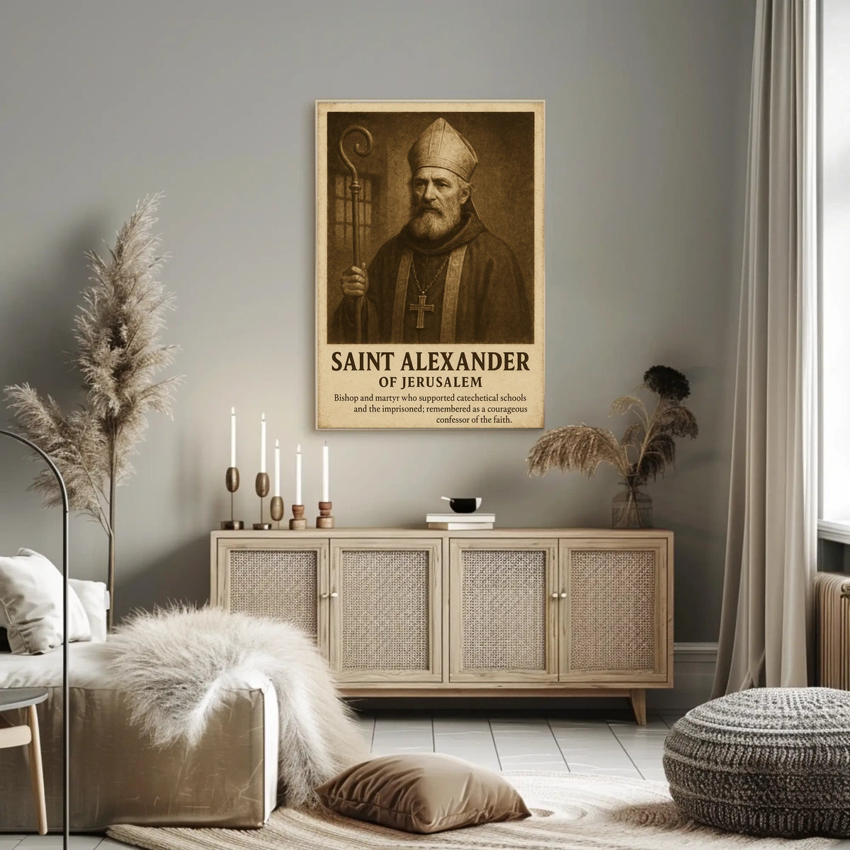 Saint Alexander Of Jerusalem Poster