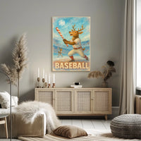 Winter Baseball Fun Poster