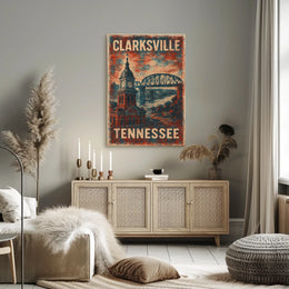 Clarksville Cultural Heritage Vintage Collector Poster
