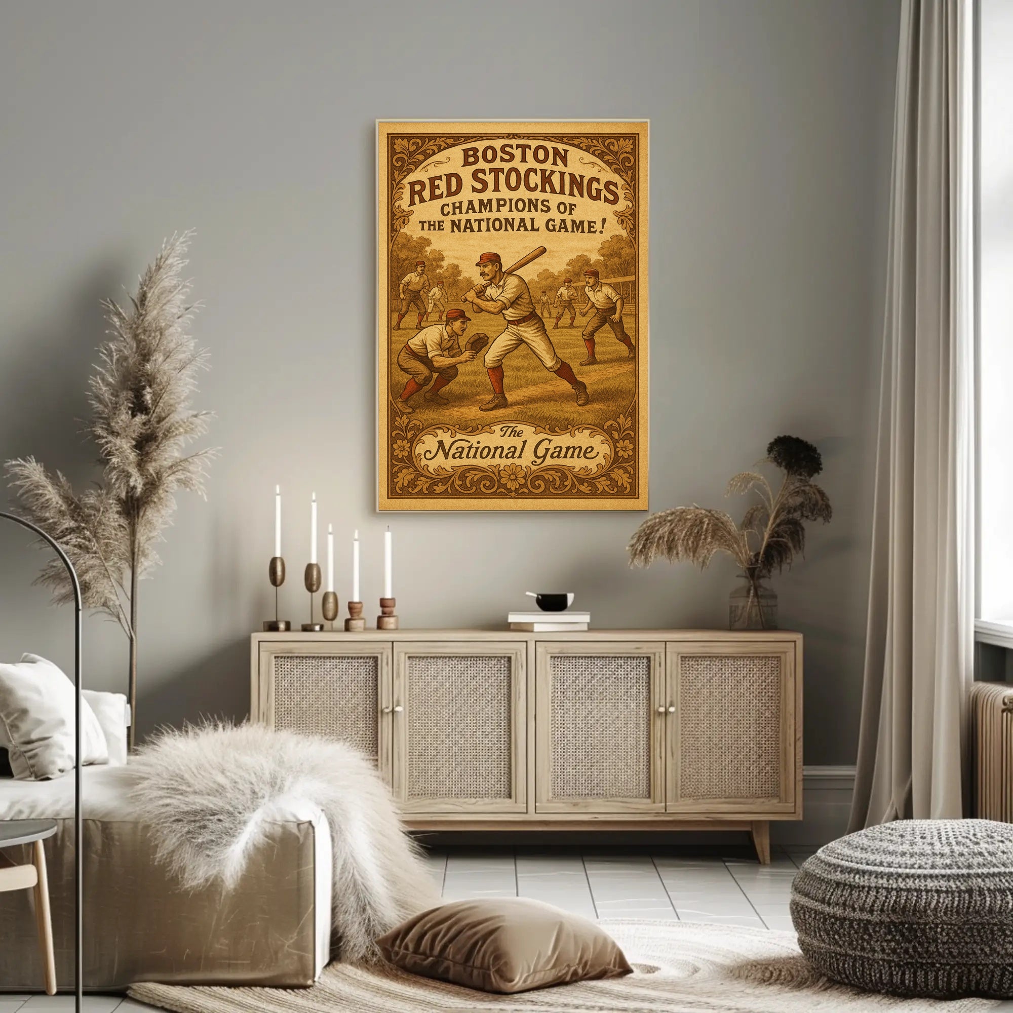 Boston Red Stockings – Champions of the National Game Poster PosterGoat